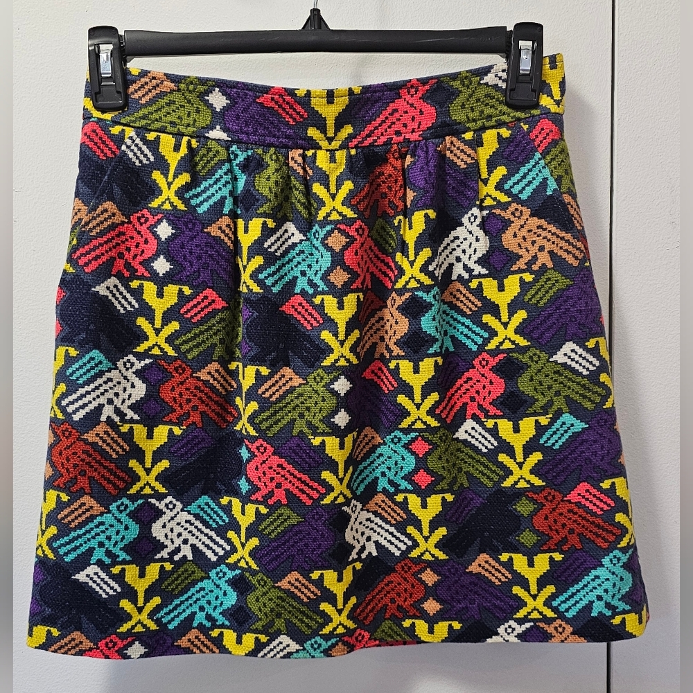 Anthropologie Tibi Cockatoo Kaleidoscope Aztec Print Skirt Women's Size 8